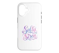 Carcasa para iPhone 16 Salty Siren Mermaid Lover Beach Coastal Ocean Cute Mermaid