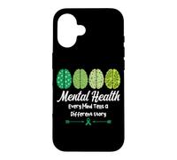 Carcasa para iPhone 16 Salud Mental Cada Mente Cuenta una Historia Diferente Positividad