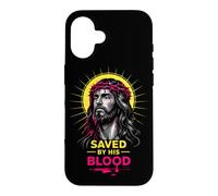Carcasa para iPhone 16 Salvado por Su Sangre Jesucristo Corona De Espinas Cristiano