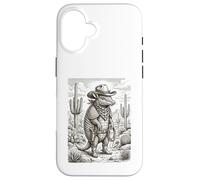 Carcasa para iPhone 16 Salvaje Oeste Armadillo Forajido con Lazo