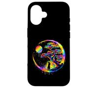 Carcasa para iPhone 16 Samurai Silueta Árbol Luna Arte Japonés Ilustración