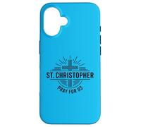 Carcasa para iPhone 16 San Cristóbal ruega por Nosotros Cruz católica