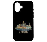 Carcasa para iPhone 16 San Petersburgo Rusia Viaje Souvenir City Monumento Regalo
