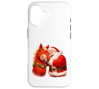 Carcasa para iPhone 16 Santa compartiendo Secretos con Caballo