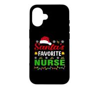 Carcasa para iPhone 16 Santa's Favorite Nurse Funny Christmas Nurse Xmas