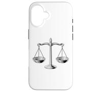 Carcasa para iPhone 16 Scales of Justice Libra Star Sign Legal Gift Abogado Juez