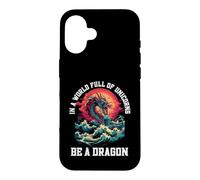Carcasa para iPhone 16 Sé un dragón en un Mundo Lleno de Unicornios mítico