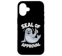 Carcasa para iPhone 16 Seal of Approval Pun Funny Seal