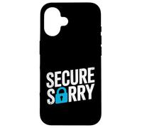 Carcasa para iPhone 16 Secure Sorry Candado Violación de Datos Seguridad Cibernética Humor