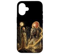 Carcasa para iPhone 16 Sekhmet Bastet ISIS Diosa Africana Kemetic Egipto Arte