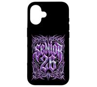 Carcasa para iPhone 16 Senior 2026 26 Cyber Goth Heavy Metal Streetwear Graduación