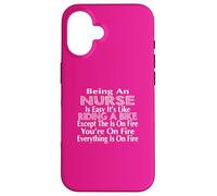 Carcasa para iPhone 16 Ser una Enfermera como Andar en Bicicleta Cita de Humor