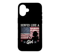 Carcasa para iPhone 16 Served Like A Girl Female Veterans Day Gift