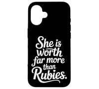 Carcasa para iPhone 16 She Is Worth Far More Than Rubies Mujeres cristianas -