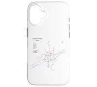 Carcasa para iPhone 16 Shenyang China Train Line Railway - Souvenir Route Map