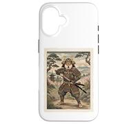 Carcasa para iPhone 16 Shiba Inu Samurai Ukiyo-e Arte Japonés