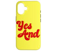 Carcasa para iPhone 16 Sí y improvisación Comediante improvisación Comedia Cotización Grupo