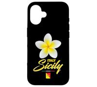 Carcasa para iPhone 16 Sicily Italy Tropical Flower Yellow Frangipani Aesthetic Art