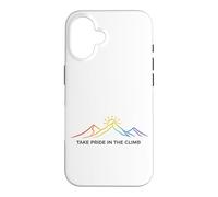 Carcasa para iPhone 16 Siéntete Orgulloso de la Escalada Rainbow Mountain Hiking
