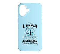 Carcasa para iPhone 16 Signo de astrología de Pesadilla Libra Zodiac I Can Be Your Worst Nightmare