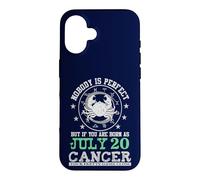 Carcasa para iPhone 16 Signo del Zodiaco Cáncer Julio 20 Horóscopo Astrología Cumpleaños