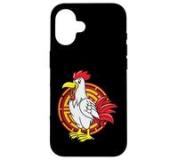 Carcasa para iPhone 16 Signo Zodiacal Chino del Gallo (Rama de la Tierra)