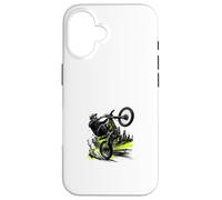 Carcasa para iPhone 16 Silent Speed Wheelie Rider Urban Bike Gráfico