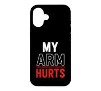Carcasa para iPhone 16 Simple Funny Gym Workout Quote My Arm Hurts