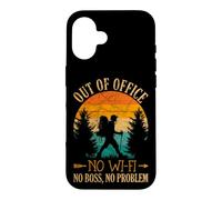 Carcasa para iPhone 16 Sin Jefe Sin WI-FI Diseño Retro Senderismo Montaña