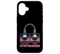 Carcasa para iPhone 16 Sintetizador analógico Retro oscilador Modular de Sintetizador