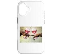 Carcasa para iPhone 16 Sistine Chapel Copa DE Vino Divertido Renacimiento Michelangelo