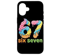 Carcasa para iPhone 16 Six Seven 67 Number Ice Cream Drip Meme 6 7 Kids Boys Girls