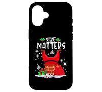 Carcasa para iPhone 16 Size Matter Fat Santa Claus Chimney Funny Christmas Xmas