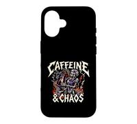 Carcasa para iPhone 16 Skeleton Nurse Caffeine & Chaos Night Shift
