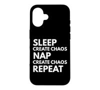 Carcasa para iPhone 16 Sleep Nap Create Caos Repeat Lover