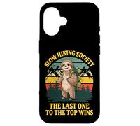 Carcasa para iPhone 16 Slow Hiking Society The Last One To The Top Wins Naturaleza