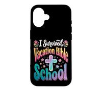 Carcasa para iPhone 16 Sobreviví a la Escuela bíblica de Vacaciones