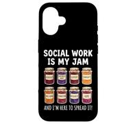 Carcasa para iPhone 16 Social Work Is My Jam and I'm Here To Spread It