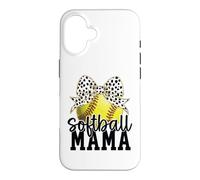 Carcasa para iPhone 16 Softball Mama Bow Cute Vibes & Trendy Style for Moms