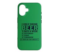 Carcasa para iPhone 16 Solo Bebo Cerveza 3 días a la Semana Lista de verificación