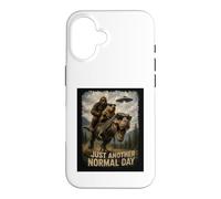Carcasa para iPhone 16 Solo Otro día Normal | Retro Bigfoot Capibara T-Rex