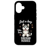 Carcasa para iPhone 16 Solo un Chico Que ama a los Huskies siberianos
