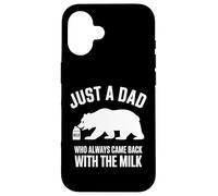 Carcasa para iPhone 16 Solo un papá Que Siempre volvió con el Día del Padre con Leche