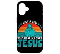 Carcasa para iPhone 16 Solo una Chica Que Realmente ama a Jesús