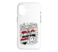 Carcasa para iPhone 16 Someone In Iraq Loves Me Heart Iraq Flag