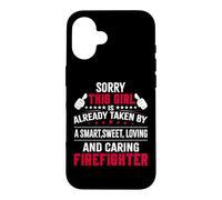 Carcasa para iPhone 16 Sorry This Girl Caring Firefighter Funny Firefighters Lovers