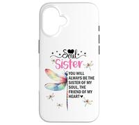 Carcasa para iPhone 16 Soul Sister Dragonfly Always My Sister Forever My Friend