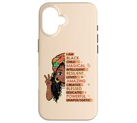 Carcasa para iPhone 16 Soy una niña Negra mágica del Mes de la Historia de Las niñas africanas para niños