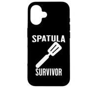 Carcasa para iPhone 16 Spatula SUPERVIVIENTE Divertida Madre Familia Retro Infancia