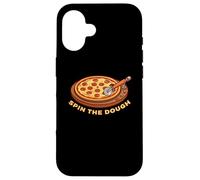 Carcasa para iPhone 16 Spin The Dough Pizza DJ Tocadiscos de Vinilo